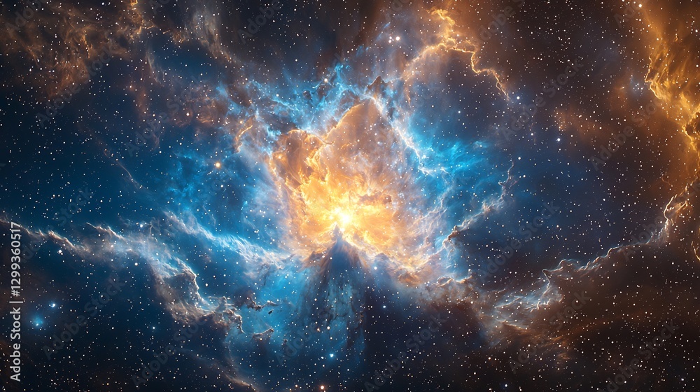 Fototapeta premium Luminous Blue Variable star undergoing an explosive outburst releasing vast amounts of material into space breathtaking deep space photography
