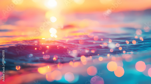 Abstract defocused image with chromatic aberration effect. speculars and light. Radiance - Sunset. Illustration
