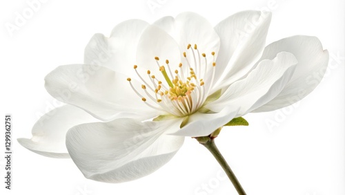White Flower Blossom Close-...