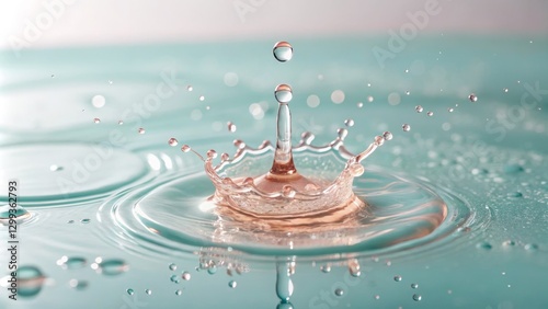 Water Droplet Impact Teal B...