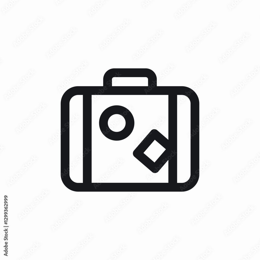 travel suitcase icon sign vector travel suitcase icon sign vector