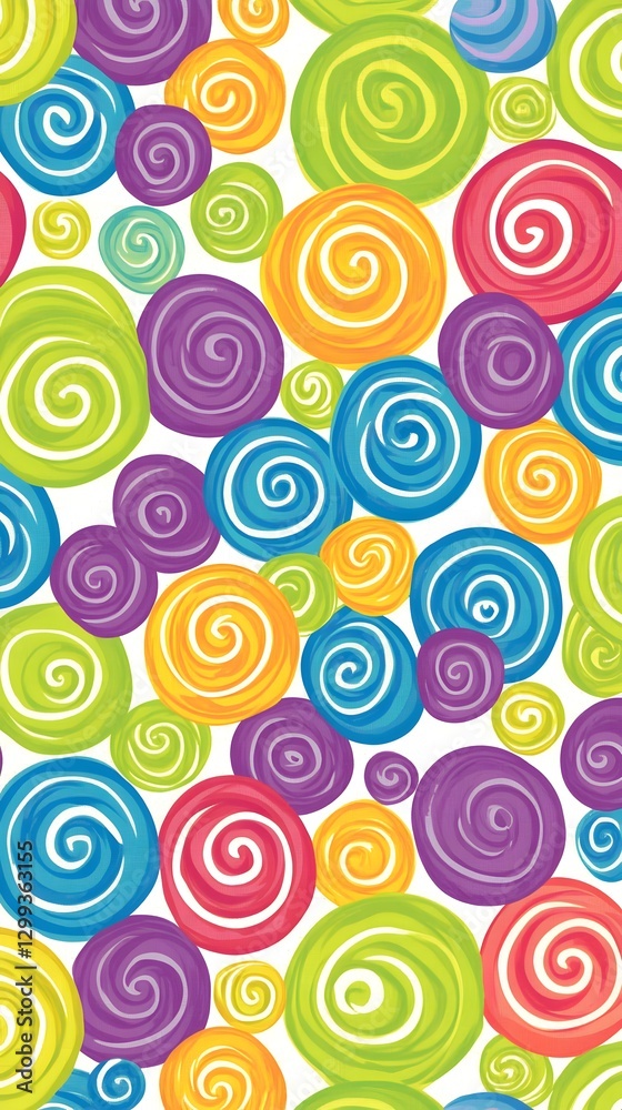 Vibrant Swirl Circle Pattern Background Design Vibrant Swirl Circle Pattern Background Design