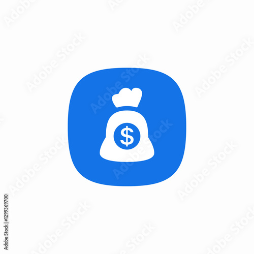 cash sack icon sign vector