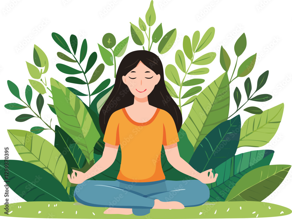 woman doing yoga exercise vector woman doing yoga exercise vector