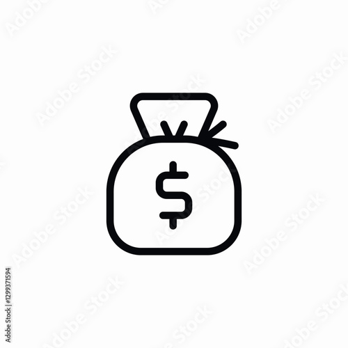 savings sack icon sign vector