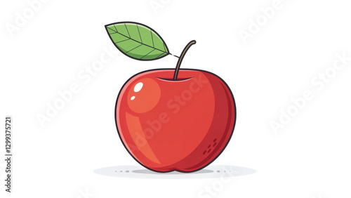 Red Apple Cartoon Illustrat...