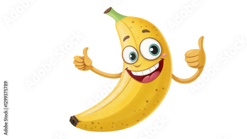 Happy Banana Cartoon Charac...