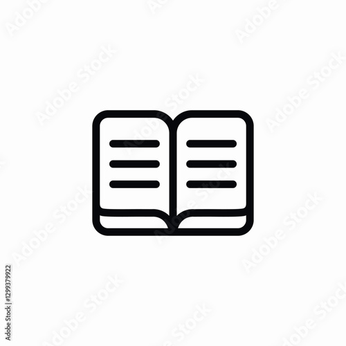 library book icon sign vector