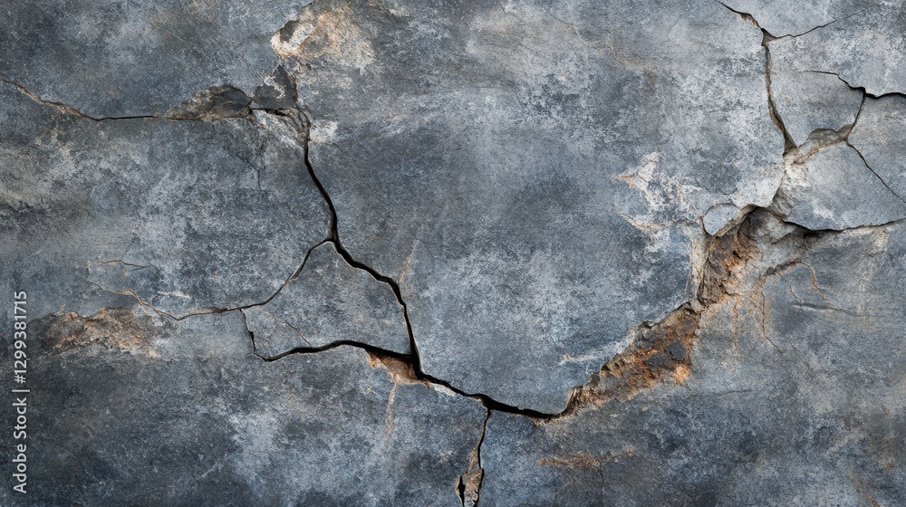 Obraz premium Cracked stone surface, gray tones