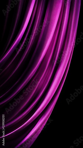 Elegant purple fabric backdrop with silky folds and deep shadows