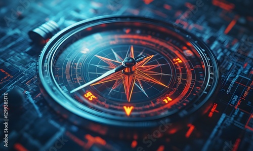 Wallpaper Mural Navigating Market Trends with Precision - Financial Compass Concept,
 Torontodigital.ca