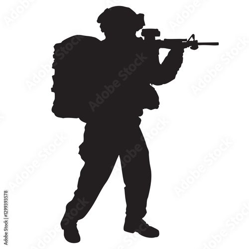 military soldier silhouette