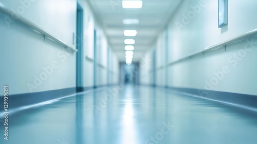 Wallpaper Mural Long, sterile hospital corridor. Torontodigital.ca