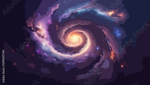 Galaxy vector illustration