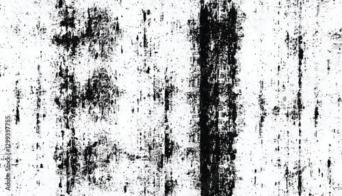 Wallpaper Mural Grunge black and white seamless pattern. Monochrome abstract texture. Background of cracks, scuffs, chips, stains, ink spots, lines. Grunge pattern.  Torontodigital.ca