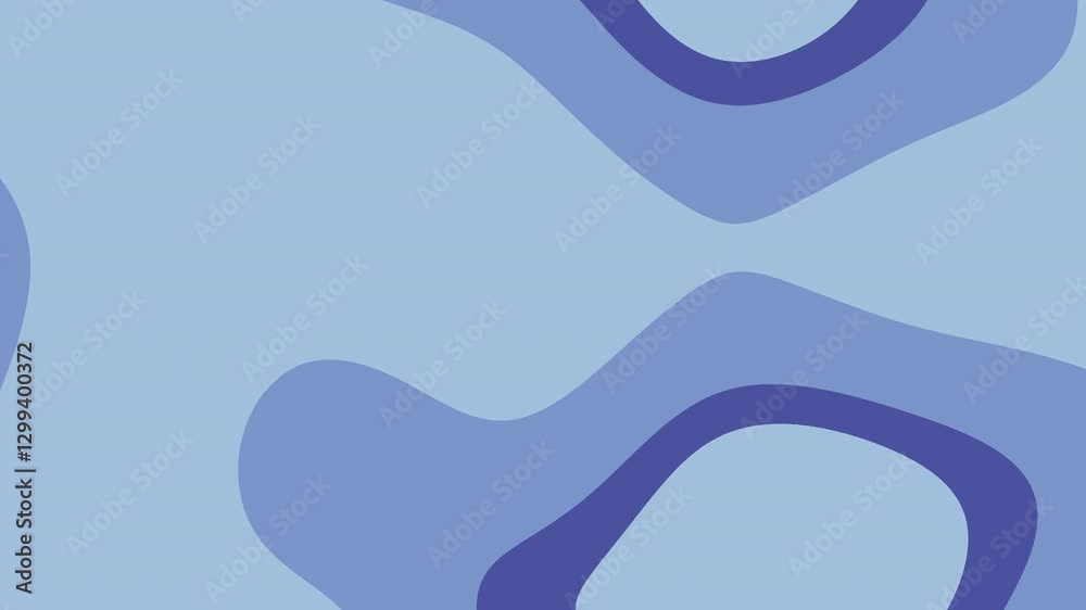 Abstract blue layered shapes with variations in tone and simple flowing forms throughout the image.