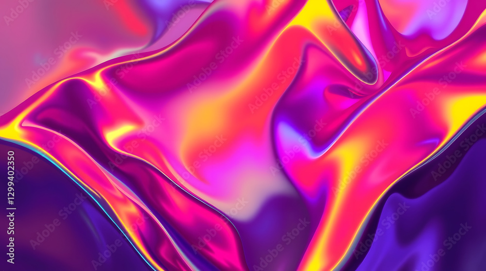 Obraz premium purple pink Abstract Holographic Texture Background with Fluid Iridescent Colors