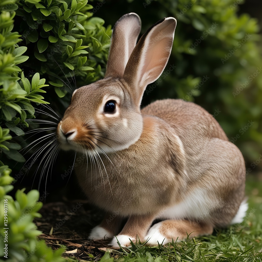 Obraz premium hare under a bush