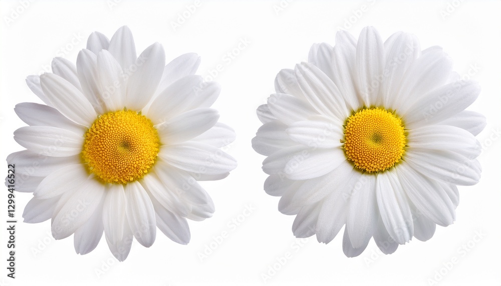 Obraz premium Daisy Flower: Delicate Bloom with Clipping Path on White