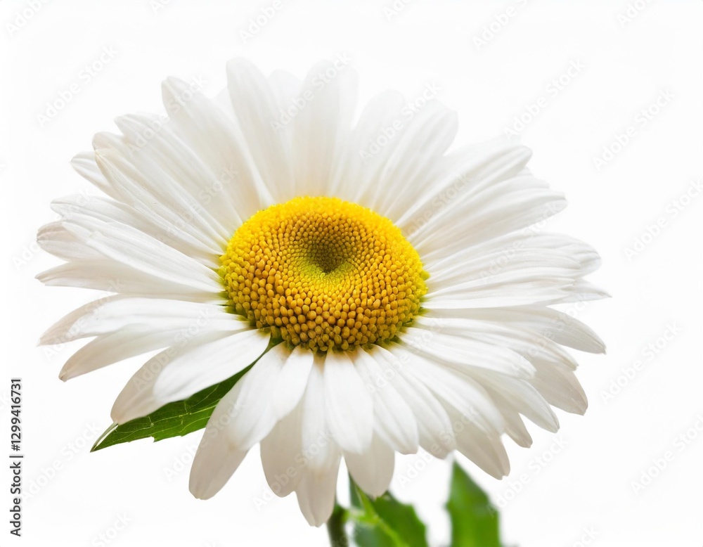 Daisy Flower: Delicate Bloom with Clipping Path on White Daisy Flower: Delicate Bloom with Clipping Path on White