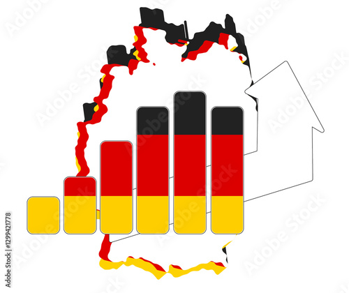bar chart increasing, risin...