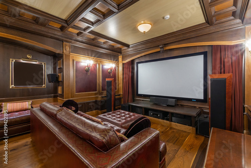 Bild auf Leinwand Classic home theater interior design