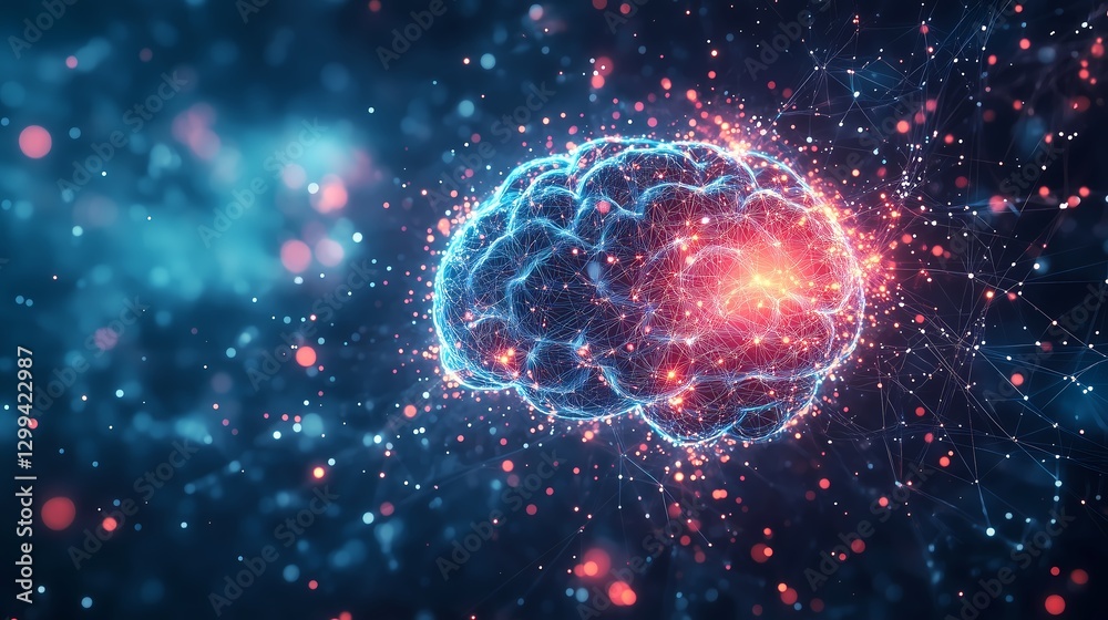 Obraz premium Neural network brain visualization