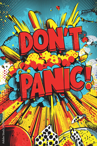 Pop-art comic explosion with 