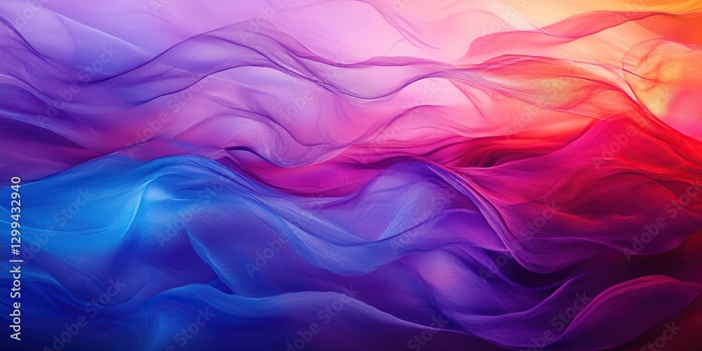Fototapeta premium Abstract Colorful Fabric Waves Background