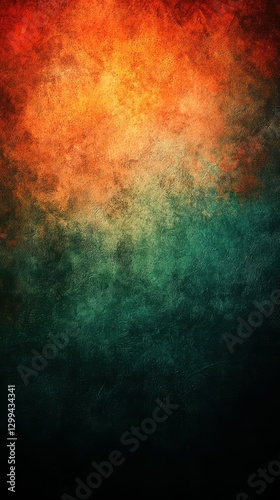 Colorful abstract texture displaying warm orange and cool teal shades transitioning smoothly in a vibrant composition