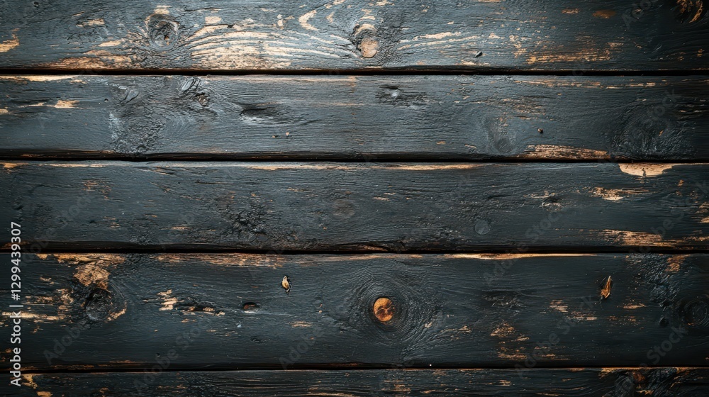 Fototapeta premium Rustic aged wooden planks with dark weathered texture