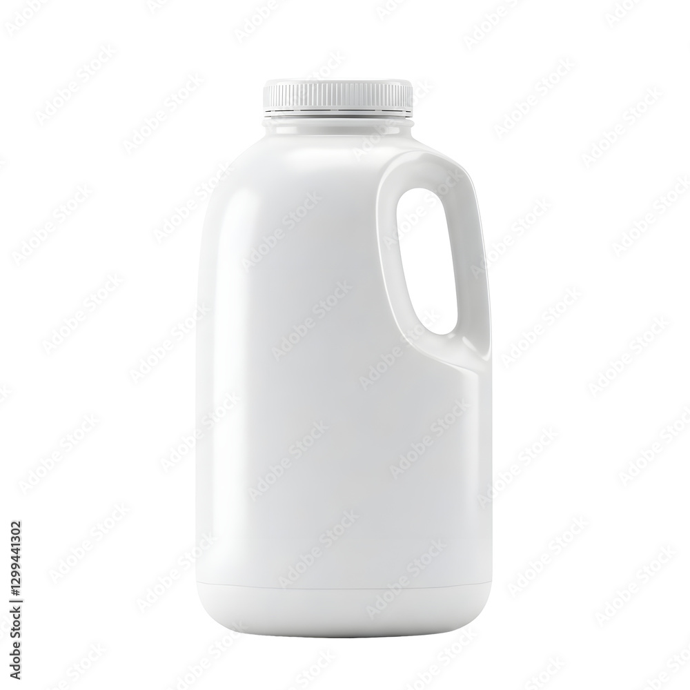 White Plastic Gallon Bottle Mockup on Transparent Background White Plastic Gallon Bottle Mockup on Transparent Background