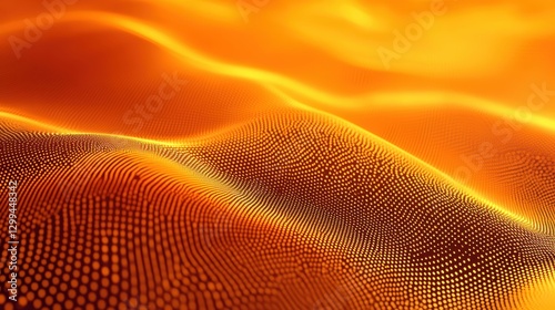Abstract orange wave of light