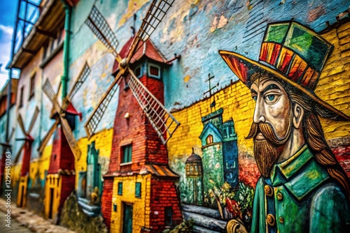 Buenos Aires Macro:  Don Quixote Inspired Argentine Street Art Detail