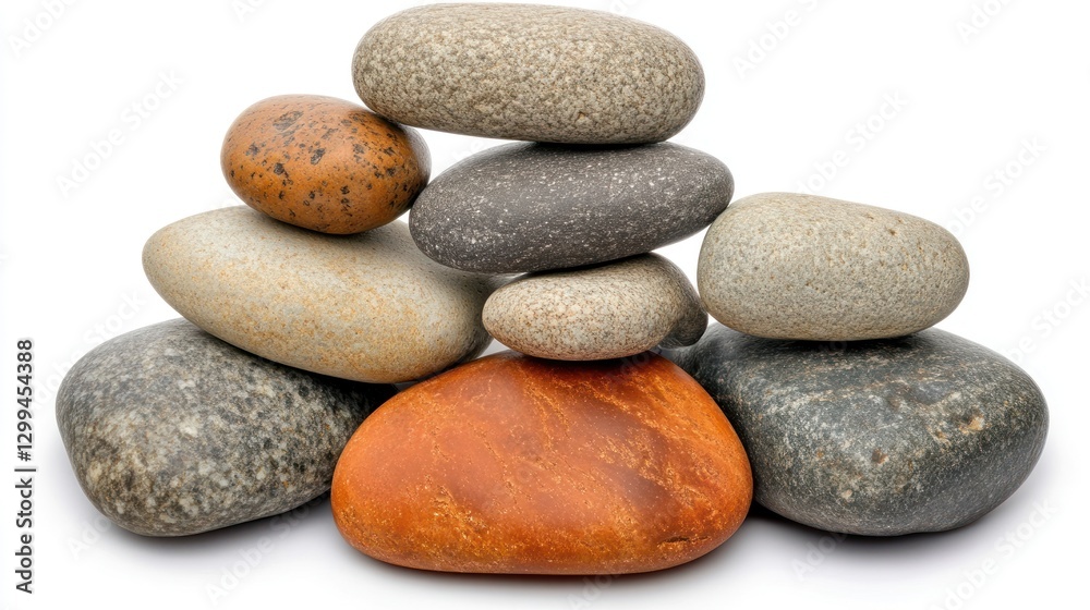 A group of fine spa stones arranged neatly in a balanced arrangement, symbolizing calm and harmony A group of fine spa stones arranged neatly in a balanced arrangement, symbolizing calm and harmony