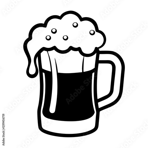 Beer mug with foam