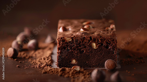 chocolate brownie with nuts