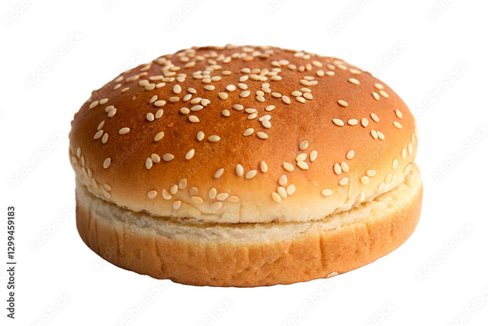 Burger buns with sesame seeds, ingredients for hamburger, isolated on white background.
Burger buns with sesame seeds, ingredients for hamburger, isolated on white background.