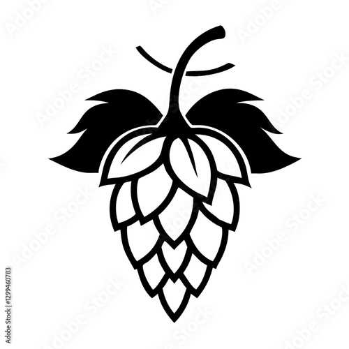 Hop cone with leaves for brewing