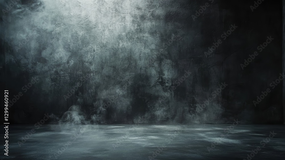 Fototapeta premium Moody Dark Room with Foggy Atmosphere