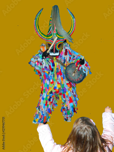 ancient tradition mask of Jarramplas in Spain