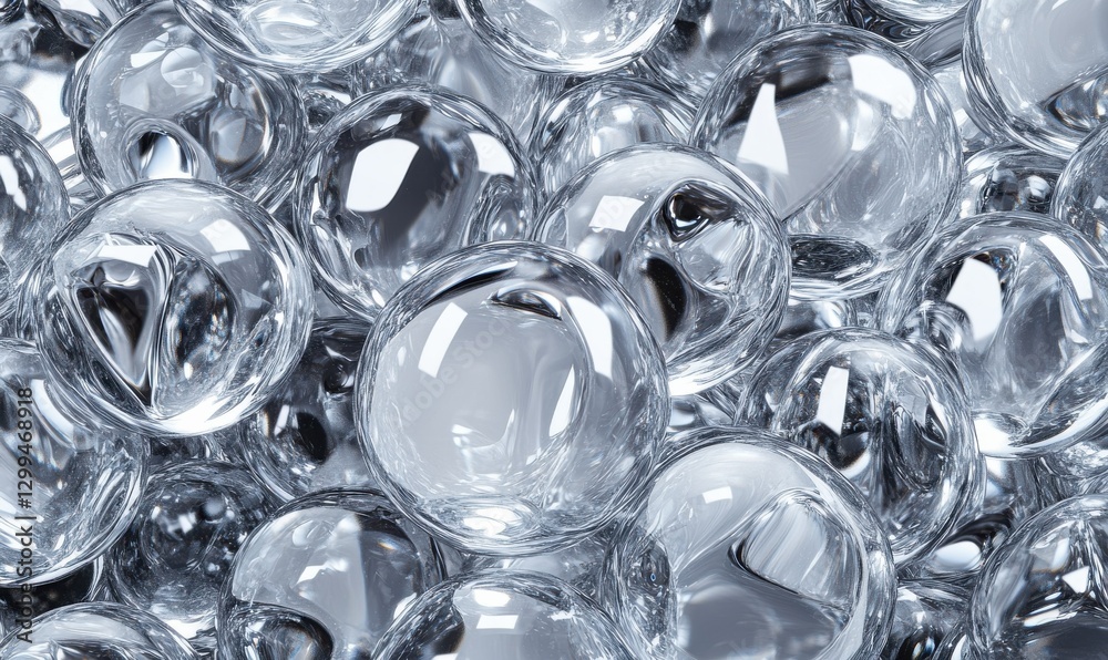 Close-up of clear glass marbles with intricate reflections, symbolizing clarity and playfulness Close-up of clear glass marbles with intricate reflections, symbolizing clarity and playfulness