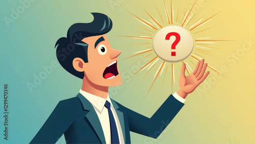 Overcoming Emotional Challenges: Businessman Confronts Stress and Negative Emotions