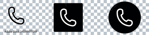icon phone call button set.
