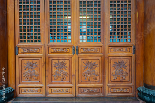 Obraz na płótnie Jing’an Temple (Temple of Peace and Tranquility). Shanghai, China. w salonie