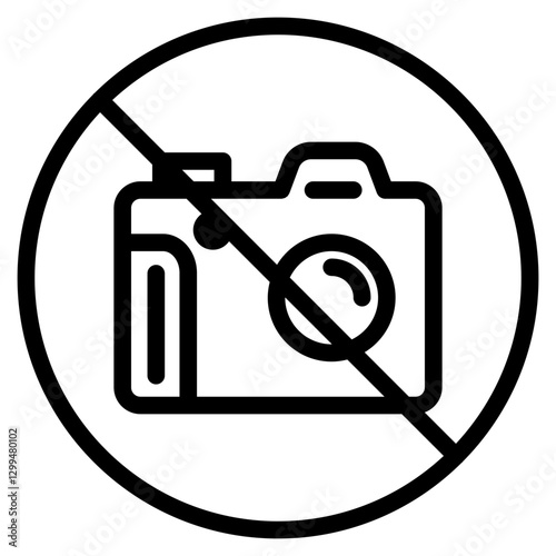no photo line icon in vector illustration