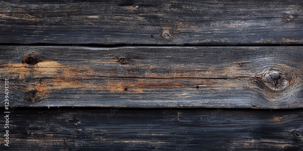 Fototapeta premium Dark planks of wood create a rustic textured surface