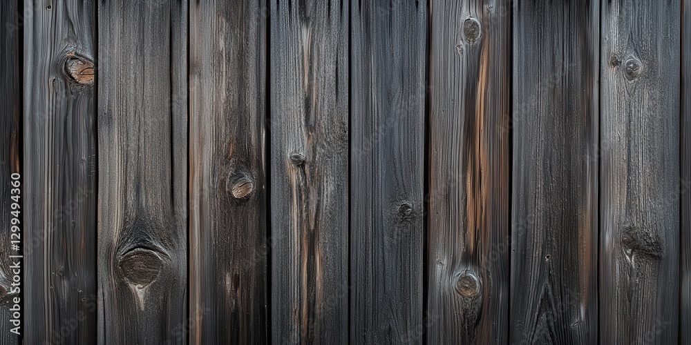 Weathered wooden fence presents rustic texture and grain detail Weathered wooden fence presents rustic texture and grain detail