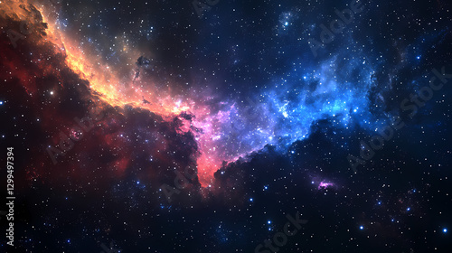 The cosmos filled with countless stars. Wonder - Sky. Illustration