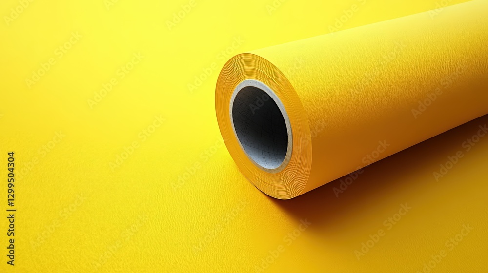 Monochromatic yellow wallpaper roll showcasing vibrant design and texture for decoration Monochromatic yellow wallpaper roll showcasing vibrant design and texture for decoration